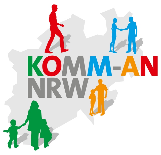 Logo KOMM-AN NRW — Landesprogramm, das die Arbeit von Kette der Solidarität e.V. fördert